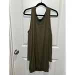 EXPRESS  Cold Shoulder Hunter Green Top Large Women’s Casual Work Office L Photo 1