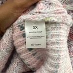 Grace + Karma Space‎ Dyed Mock Neck Chunky Knit Sweater Cozy Warm Pink Size 3X Photo 5