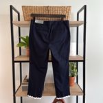 Talbots NWT  Slim Crop Navy Mid-Rise Woven Career Dress Pant Trouser, 6P Photo 4