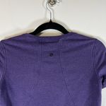 Lululemon T-Shirt Size 6 Purple Rolled Short Sleeve Casual Top Crew Neck Photo 4