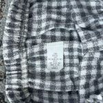 Vintage Elastic Waist Plaid Pants Gray White Small Photo 1