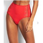 Seafolly New.  red petal edge high rise bikini. USA SIZE 8DD/6-bottom Photo 11