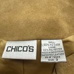 Chico's Open Front Suede Jacket Fringe 3D Texture Size XL Boho Western Artsy Photo 3