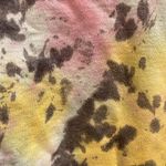 Lovers + Friends Friends + Lovers Tie Dye Boxy Colorful Crew Neck Terry Toweling Sweatshirt XS Photo 2