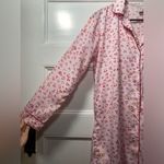 Joie  | Heart Print Button Down Long Sleeve Sleep Shirt Nightgown Sz Small Photo 5