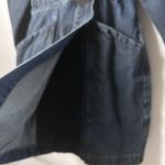 Etica Dress Womens XS Blue Mira Dark Denim Wrap Jean Mini Puff Sleeve Ca… Photo 7