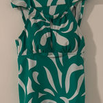 Shade & Shore Green and White Cut Out Fitted Bikini Tank Top Photo 0