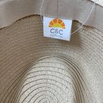 C&C California  Tan Gold trim summer hat OS NWT Photo 3