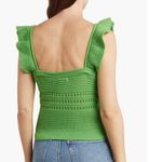 Lush Clothing Lush Ruffle crochet sweater tank cami green medium Nordstrom Photo 4