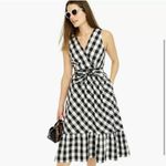 J.Crew Sleeveless faux-wrap dress in gingham cotton poplin Photo 1