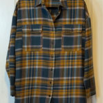 Wild Fable  Womens Medium Flannel Shirt Plaid Button Front Long Sleeve Pockets # Photo 0