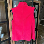 Vineyard Vines  fleece vest navy coral red neon zip up pockets size medium Photo 3