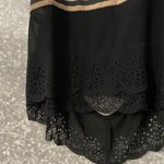 HYFVE Black & White Color Block Back Cutout Tank Top - Size Small - Brown Stripe Photo 2