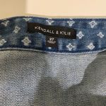 Kendall + Kylie denim blue and white print button from skirt waist 27 in. Photo 4