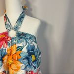 Time and Tru 2X XXL Colorful Floral Swim Top Tropical Halter Tank Modest Island Orange Photo 5