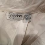 Vintage Cedars Western Shirt L – White Beaded Fringe Boho Cowboy Rodeo Top Blue Size L Photo 2