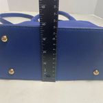 Bebe Fabiola Women’s Stamped Faux Lizard Satchel Dome Construction Blue 9.5X5X10 Photo 7