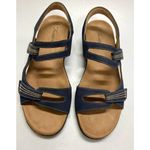 Trotters “Katarina 3” Casual Blue Denim Ankle Strap Sandals Women's Size 7.5 N Photo 1