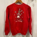 Hanes Vintage 80’s deep crossing ski winter sweatshirt red snow funny soft cozy Photo 0