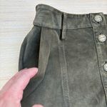 Current/Elliott The leather Naval suede button front mini skirt olive green 25 Photo 11