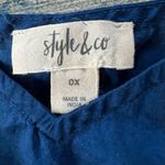 Style & Co  Blue Tank Top Cami Size 0X Photo 2