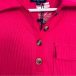 Nordstrom NWT Area Stars Women's Pink Juliette Stretchy Ribbed Knit Polo Dress $150 | XS Photo 7