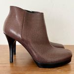 Balenciaga Embossed Leather Stilettos Ankle Boots Brown Women's Size 36.5 / 6 Photo 1