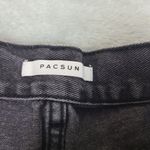 Pac Sun Jeans Women Size 26x26 Black Straight Distressed High Rise Button Fly Photo 3