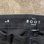 White House | Black Market  Jeans Womens 8 The Boot Crop Black Embroidered Rose Photo 1