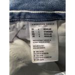 American Eagle  Mom Jeans‎ Women 4 High Rise Striped Blue Denim Pants Photo 8