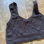 SKIMS  Stretch Rib Scoop Neck Bralette Soot Size S/M Photo 5
