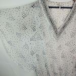 Studio Y  L Whimseygoth White Silver Stars Beaded Top Photo 3