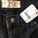 Free People We The  Maggie Mid Rise Straight Jeans Washed Black Button Fly 29 Photo 5