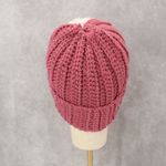 Pink Multi Color Chunky Y2K Vintage Crochet Beanie Cap Hat OS Photo 3