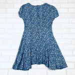 Princess Polly  Blue Floral Mini Dress Short Sleeve V Neck Flounce Hem Size 6 Photo 7