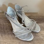 Delicacy  Strappy Rhinestone Kitten Heels Shoes Wmns Sz 7.5 Prom Formal Wedding Photo 1