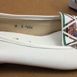 Vintage 90s J Alongi White Tribal Print Loafers Size 6 Photo 8