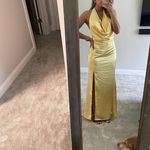 Elliatt  GWENETH GOWN Satin Halter‎ butter Yellow Small Photo 4