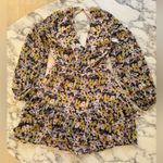 VICI NWT Floral Tiered Ruffle Mini Dress M –Nordstrom Sold Out Black Pink Yellow Photo 1