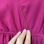 Lulus  Pink Magenta Long Sleeve Maxi Formal Bridesmaid Dress Womens XS Faux Wrap Photo 8