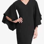 Ralph Lauren  dress dolman sleeve lined size 10 black little black dress Photo 0