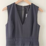 BCBGMAXAZRIA  Black V-Neck Faux Wrap Mini Dress Sleeveless Solid Business casual Photo 2