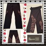 Under Armour Women’s capri leggings - black & rose gold - large. Thigh pockets. Photo 6