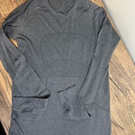 Lululemon Swiftly Tech Long Sleeve Crew Gray Stripe | Size 8 Photo 0