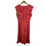 Ny&co NY& Babydoll Pink Paisley Midi Dress Size 6 90s Y2K Boho Retro Feminine Flowy Photo 4