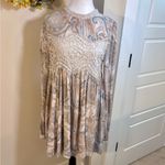 Free People  Sweet Thing Sheer Lace Cutout Back Babydoll SwingTunic/Dress Sz M🧡 Photo 2