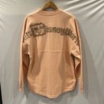 Spirit Jersey Walt Disney World  Womens Size XS Shirt Puffy Gold Glitter Peach Photo 2