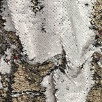 Adelyn Rae  Leila Reversible Sequin Strappy Back Dress Cream Gold Black Medium Photo 5