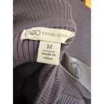 Cato brand purple ribbed knit sweater sheer ruffled sleeves Size M Photo 7