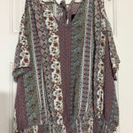 Daytrip  Floral Long Sleeve Tee - Purple and Brown Photo 0